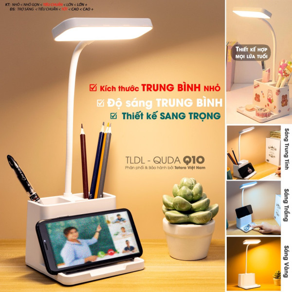 Đèn học để bàn tích điện ALOKA , đèn đọc sách TLDL - PYE bảo vệ mắt chống cận cảm ứng 3 chế độ sáng sạc pin tiện lợi- GIa Dụng An TÂm