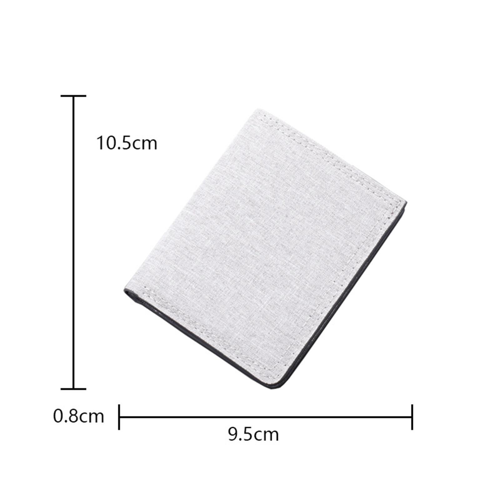 Men Canvas Wallet Short Money Holder Credit  Holder   Foldable Vertical Bifold