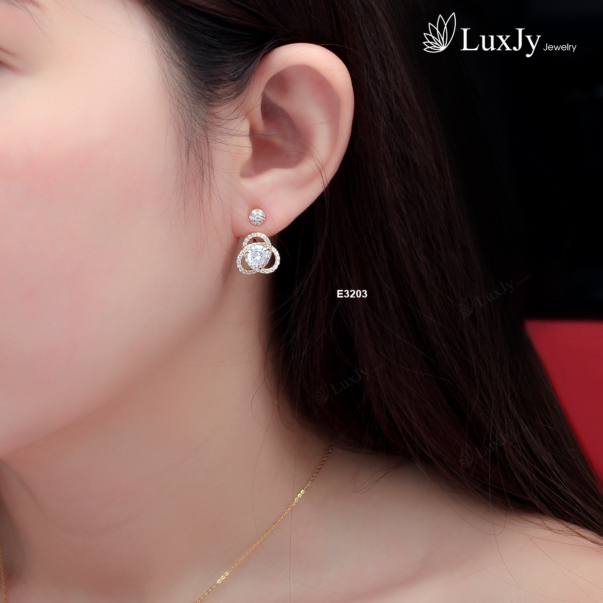 Hoa tai E3203 LuxJy Jewelry