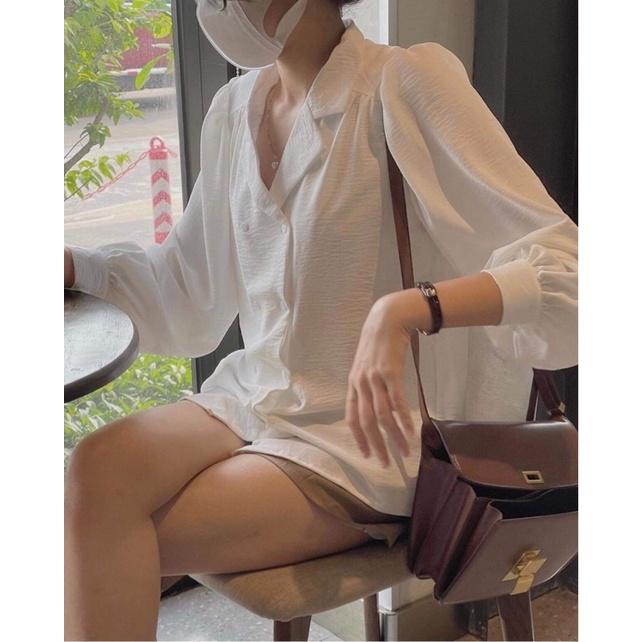 Áo sơ mi trắng tay dài size L