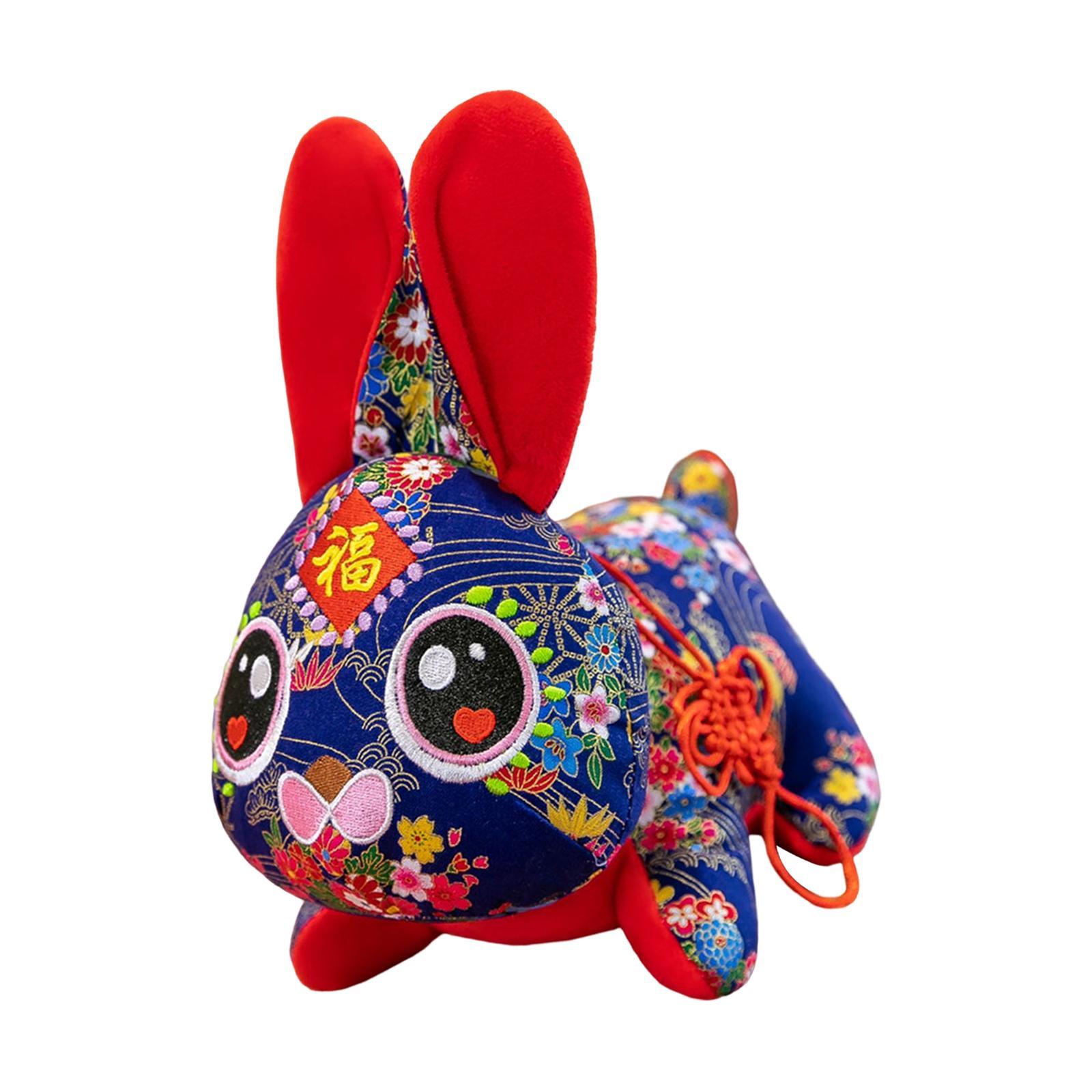 2x Cute Chinese New Year Rabbit Plush Toy Bunny Doll Holiday Stuffed Animal