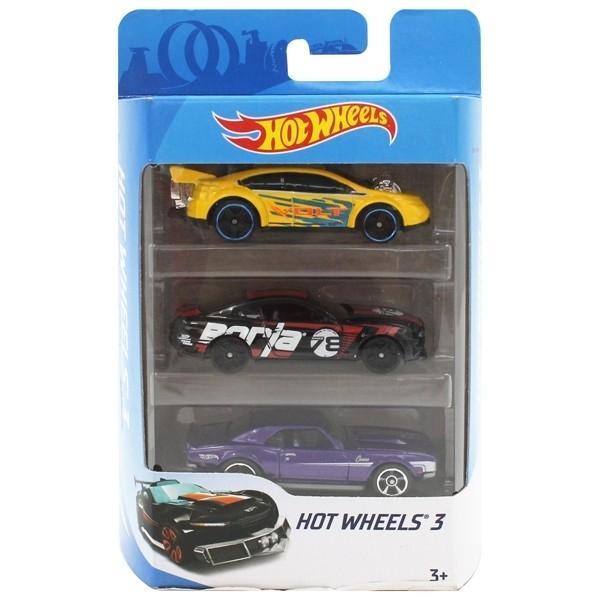 Bộ 3 Siêu Xe Hot Wheels K5904 (Mẫu Sản Phẩm Bên Trong Là Ngẫu Nhiên)