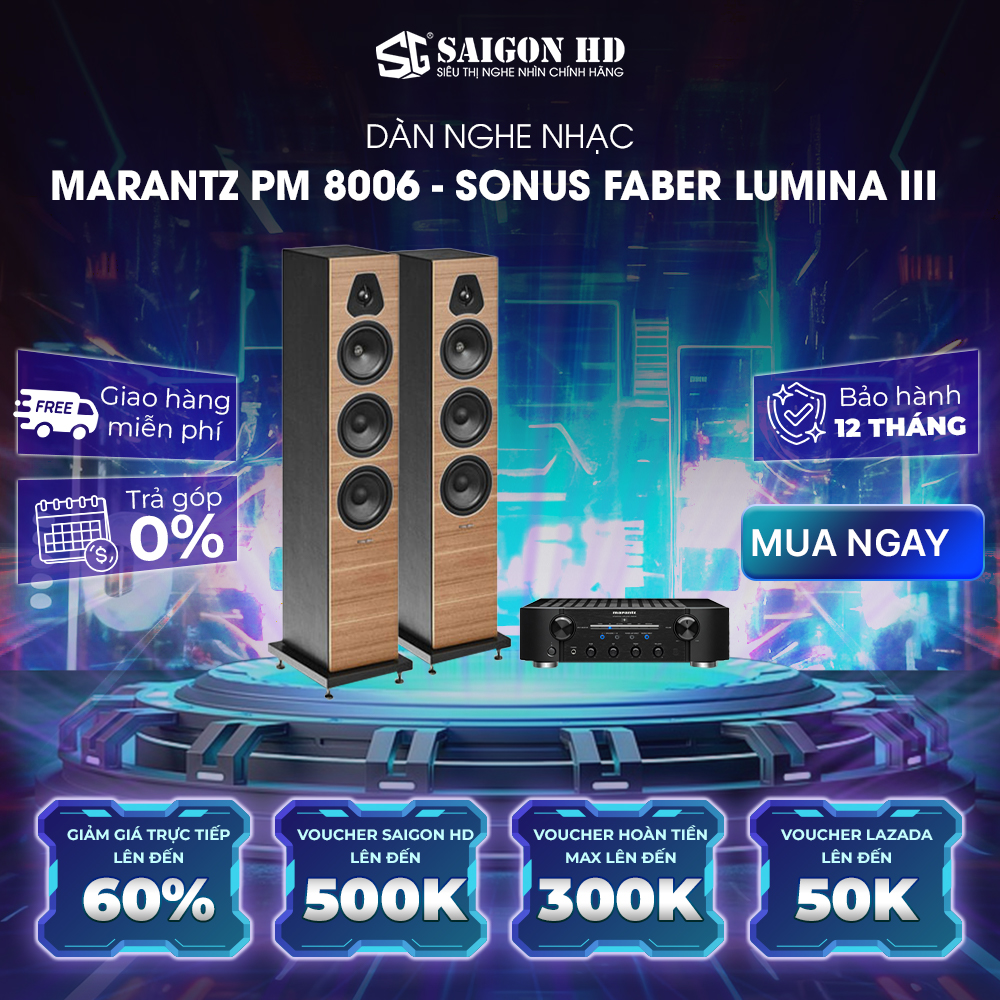 Dàn nghe nhạc MARANTZ PM 8006 - SONUS FABER LUMINA III - Hàng chính hãng, giá tốt