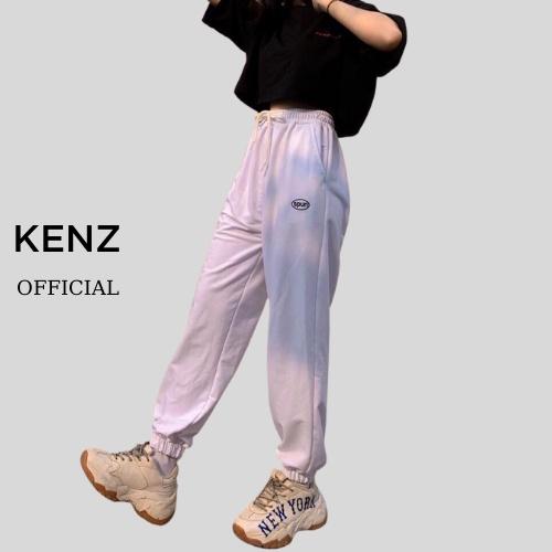 Quần Jogger nỉ thêu SPUN ulzzang unisex cả nam và nữ - Quần ống rộng bo