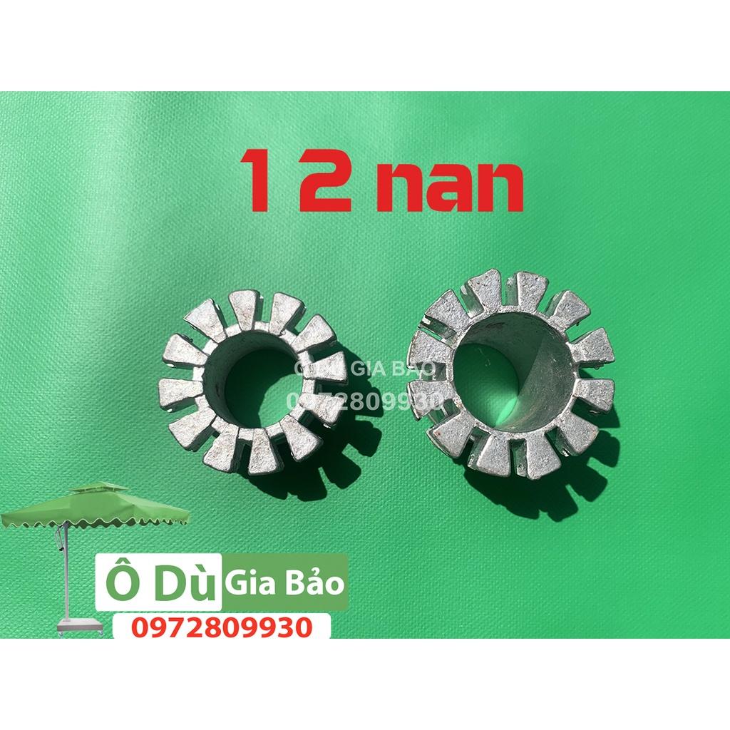 Phụ Kiện Ô Dù- Hoa Ô Chính Tâm Tròn 12nan 10nan 8nan- Các Loại Chất Nhôm Đúc