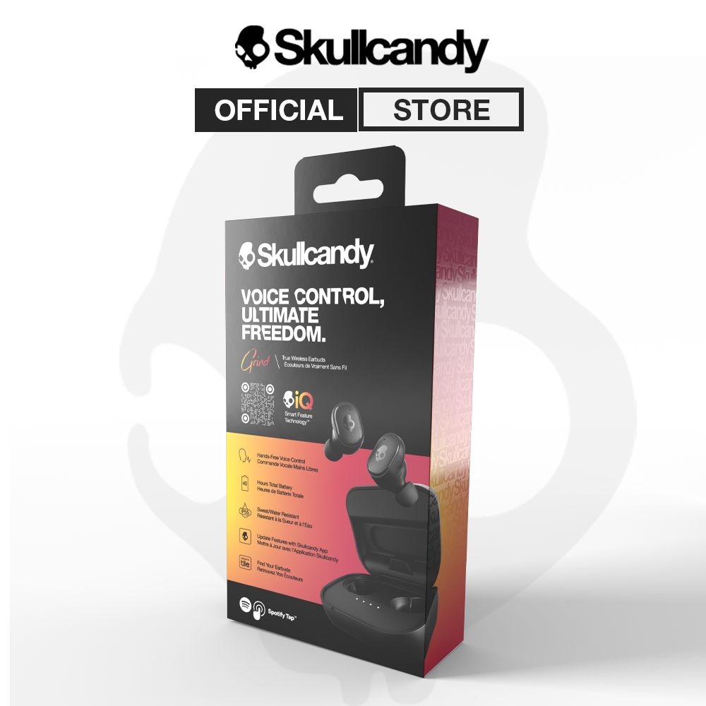 Tai Nghe Không Dây Skullcandy Grind True Wireless , Điều Khiển bằng giọng nói Skull iQ - Hàng chính hãng