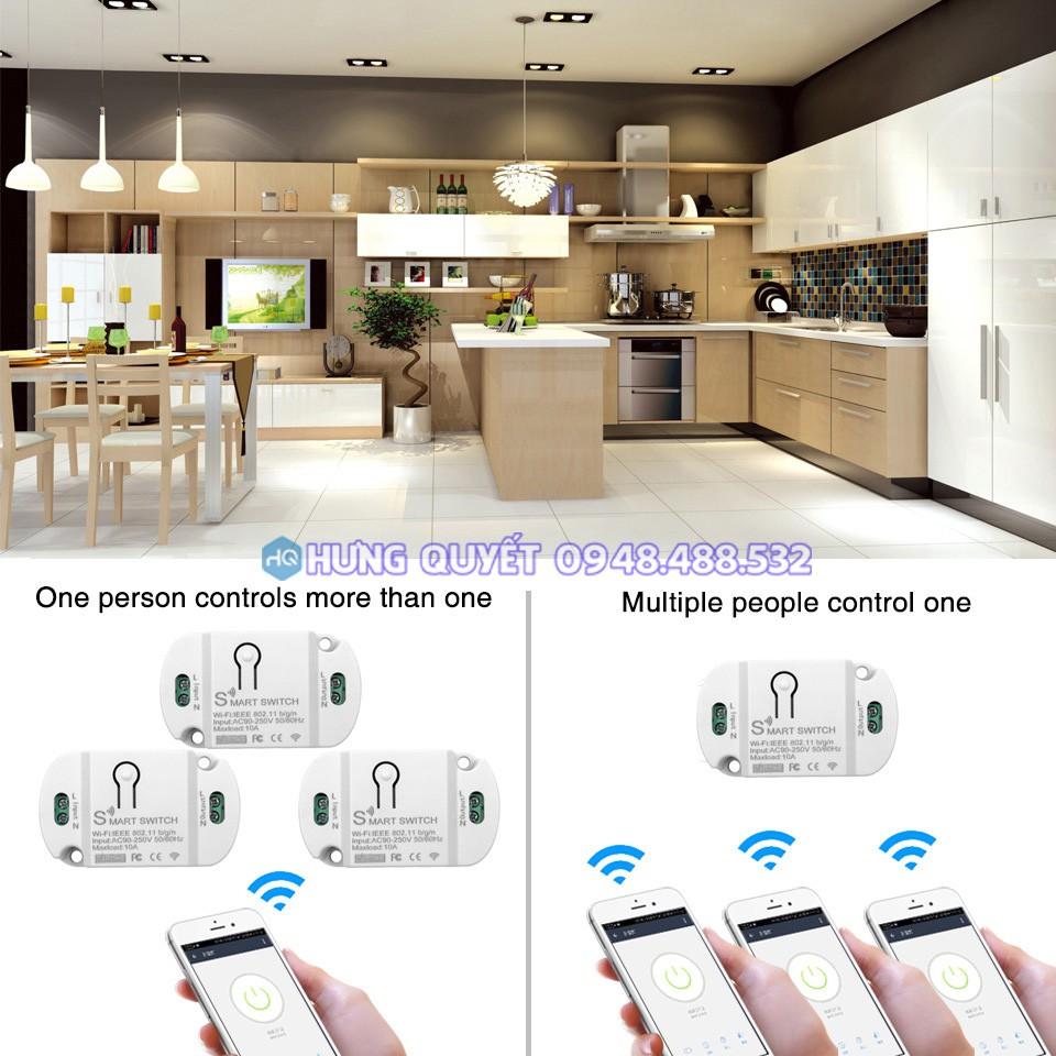 Công tắc thông minh wifi công tắc không dây điều khiển từ xa qua điện thoại công tắc hẹn giờ QIACHIP Smart Home Hàng nhập khẩu