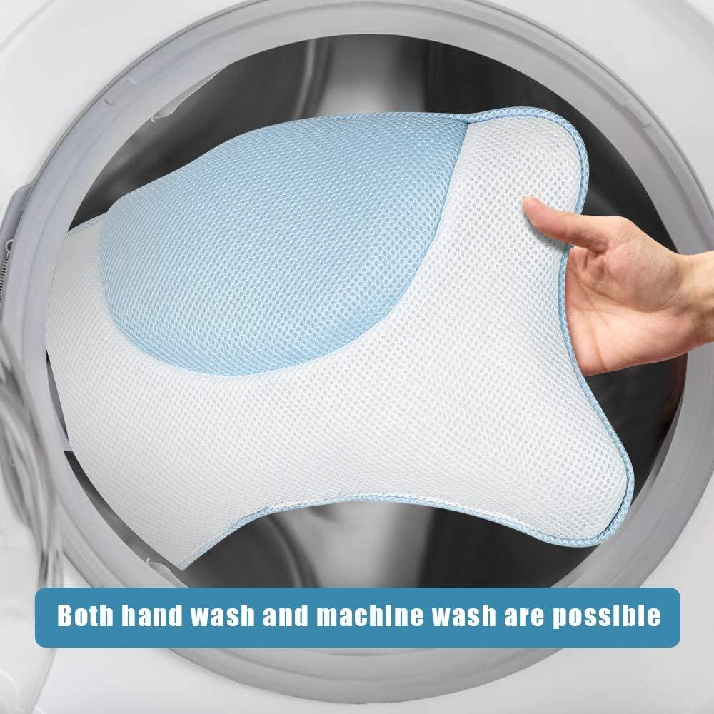 Gối bồn tắm, đệm bồn tắm với 4 cốc hút không phải, hỗ trợ cho đầu và cổ, cho bồn tắm, bể sục, spa