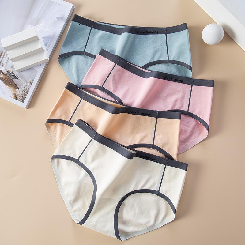 6 Cái/lốc Quần Lót Nữ 100% Cotton Thoáng Khí Đáy Quần Quần Đùi Thoải Mái Quần Lót Thấp Eo Nữ Gợi Cảm Thư Liền Mạch Quần Lót
