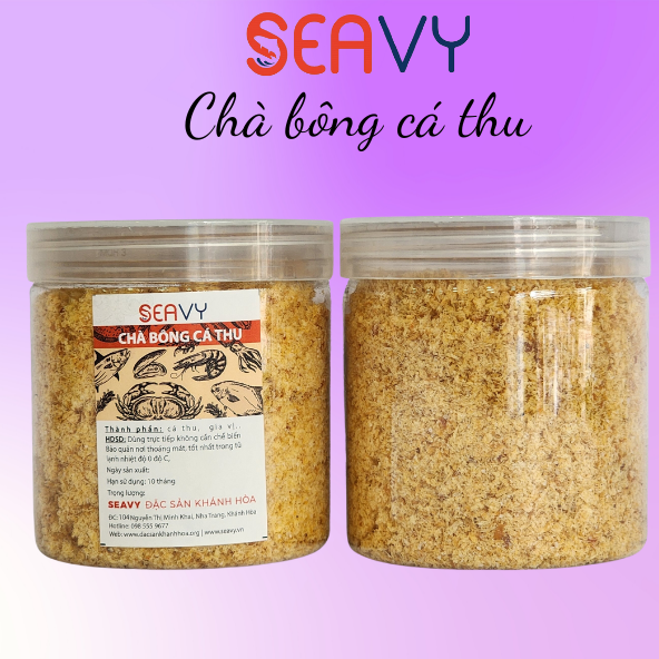 ️Đặc Sản Nha Trang- Chà Bông Cá Thu Nha Trang Mặn Ngọt Cay, Đặc Sản Biển, Seavy Hộp 200g