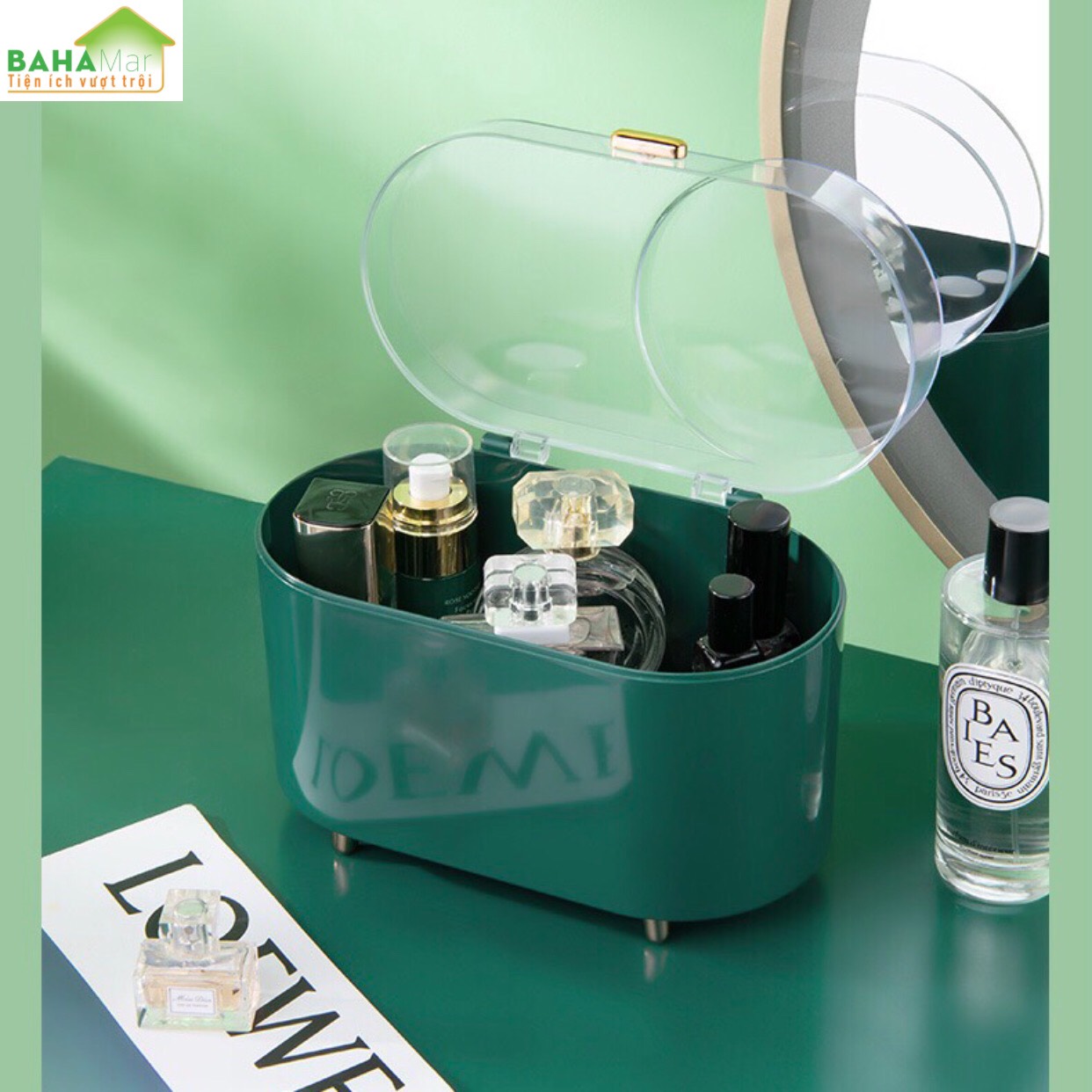 HỘP ĐỰNG NƯỚC HOA ĐỂ BÀN TRANG ĐIỂM "BAHAMAR" trang nhã và gọn gàng, tránh bụi bẩn