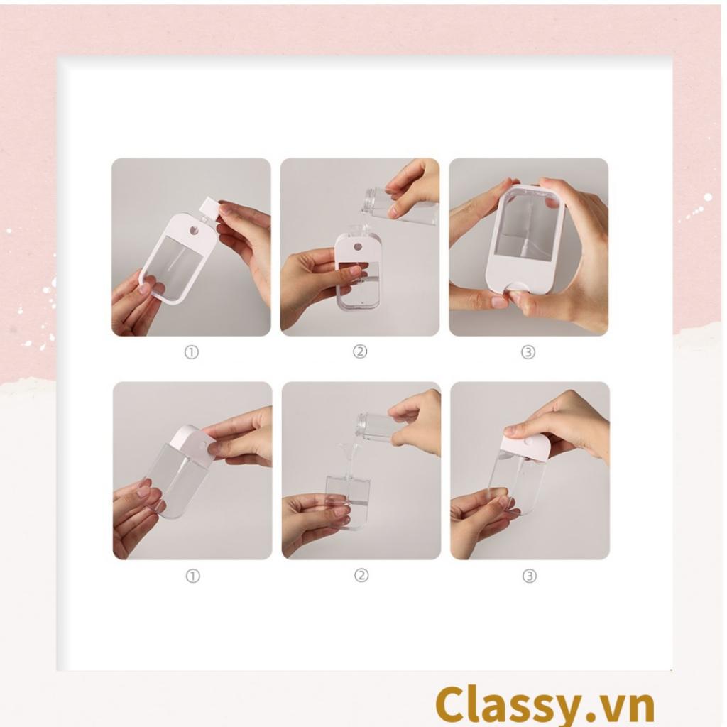 Bình xịt dạng phun sương  Classy 45ml, dùng để chiết mỹ phẩm tiện lợi mang theo bên người PK1255