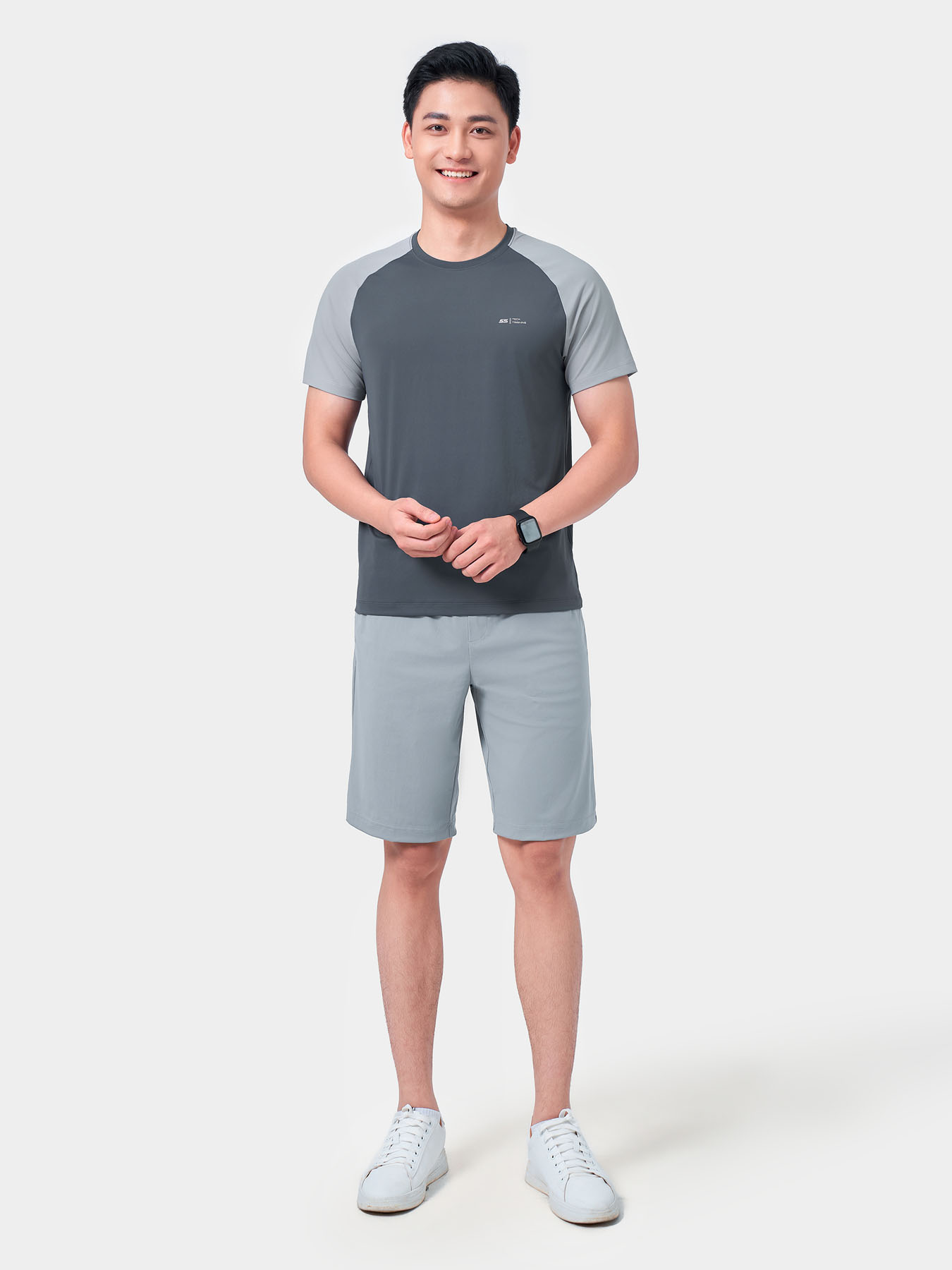 Áo Thun Nam Thể Thao Cổ Tròn 5S FASHION,Chất Thun Nhẹ, Mát, Tay Raglan, Trẻ Trung (ATS24047)