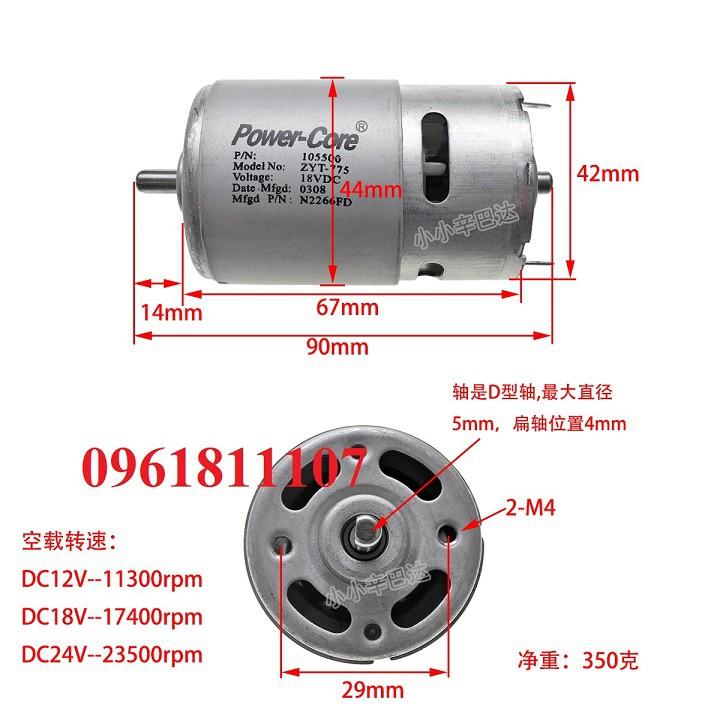 Motor 775 Power core 2 bạc đạn 22600 vòng