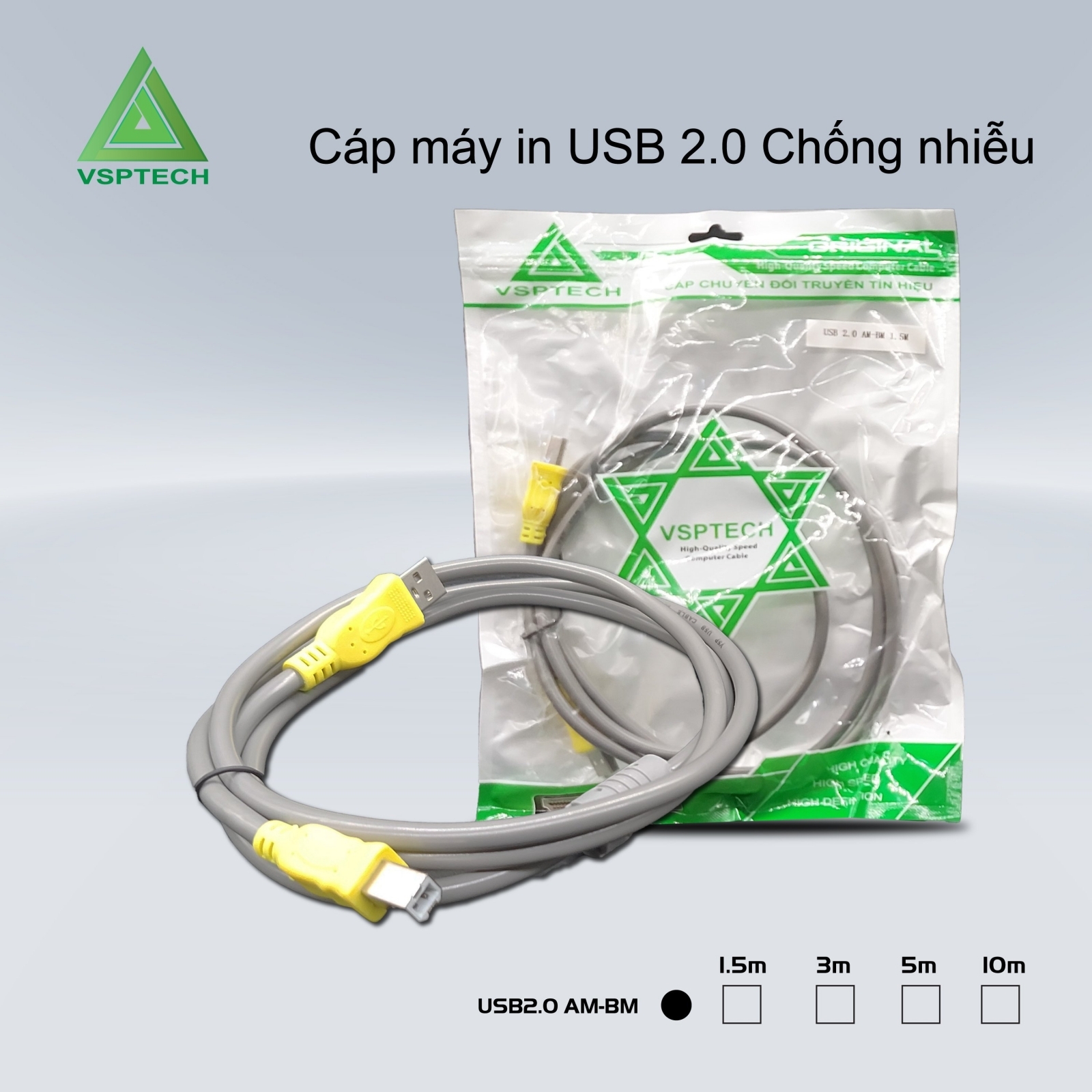 Cáp Máy in VSPTECH 2.0, Chống Nhiễu - JL -HÀNG CHÍNH HÃNG