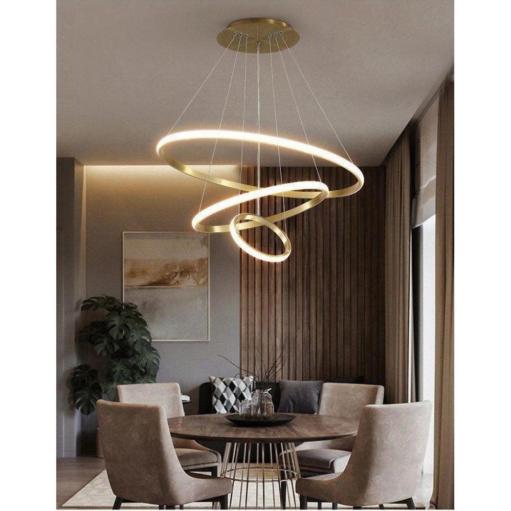 Đèn Thả Trần 3 vòng HANWOO VINA - Đèn Thả Trần Không Gian Led Hình Tròn 3 Vòng Cao Cấp