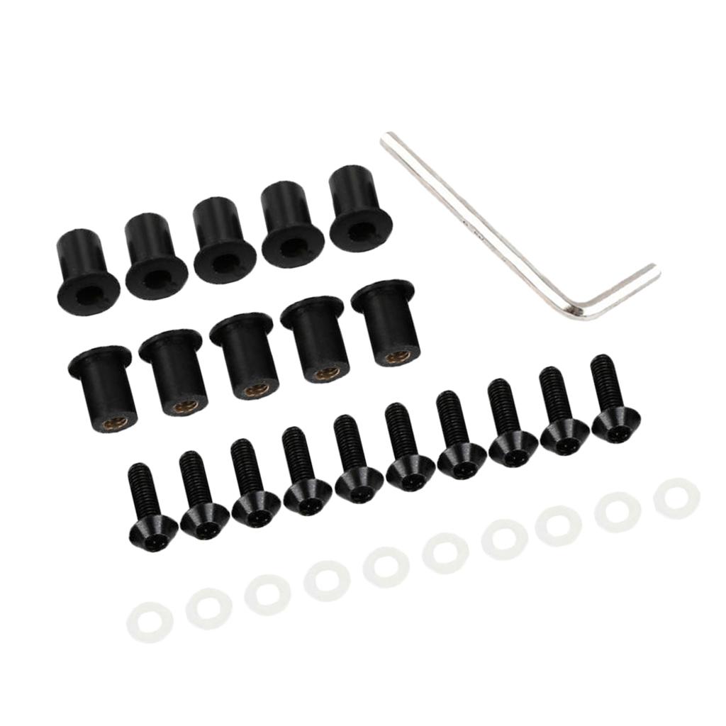 Windscreen Windshield Bolts Screws Kit Fit for Motorcycle Dirt Bike 5MM Bolts M5