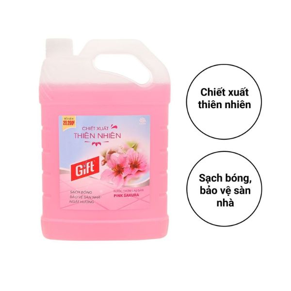 Nước lau sàn Gift Tinh chất Thiên Nhiên _ can 3,8 kg
