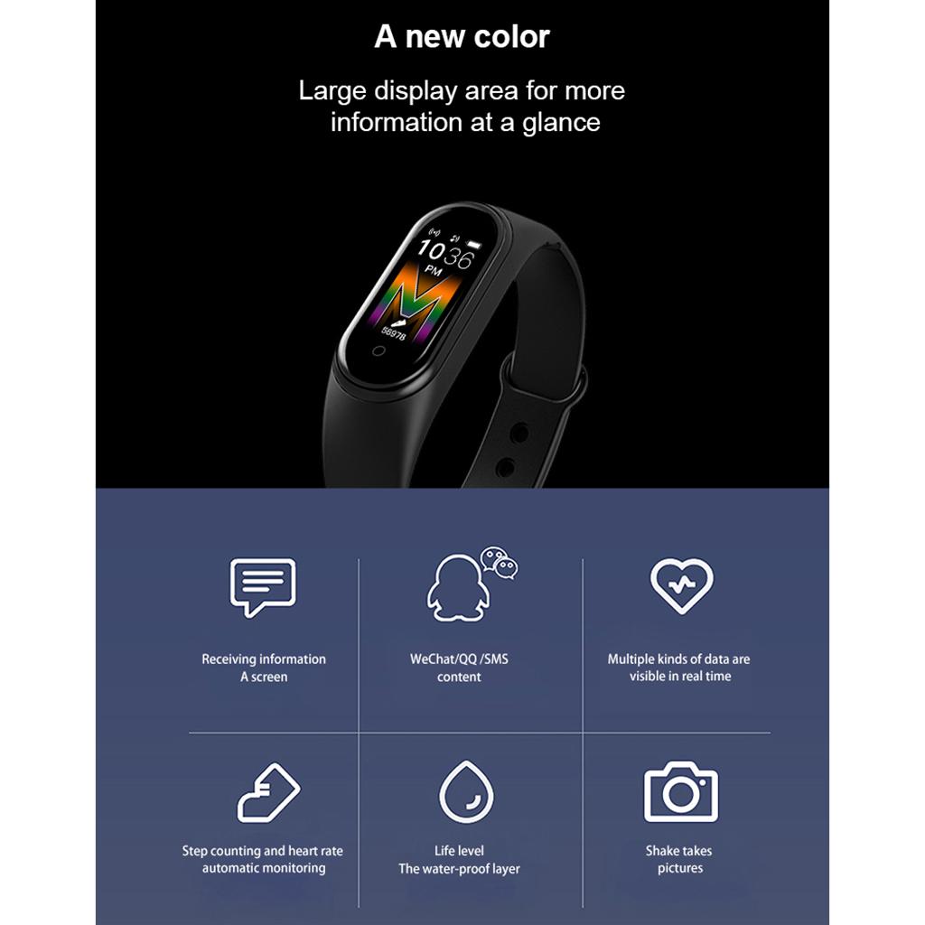Bluetooth Smart Watch Wristband Fitness Bracelet For iOS & Android