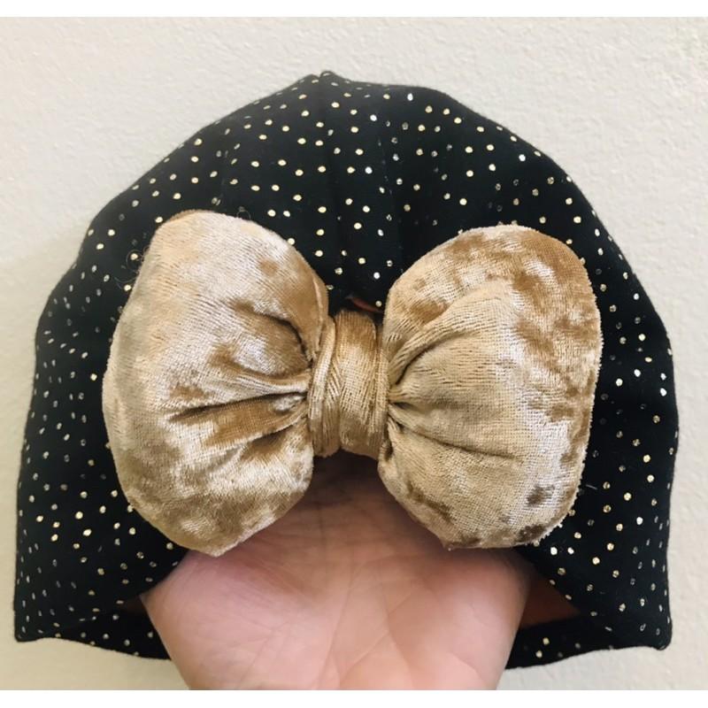 Mũ turban nơ phồng đáng yêu cho bé