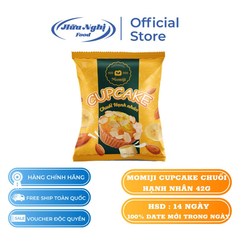 [DATE MỚI]Combo 6 bánh momiji cupcake chuối hạnh nhân