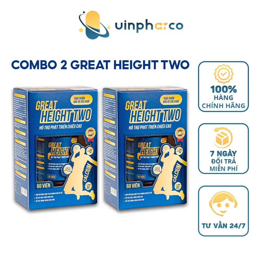 Thực phẩm hỗ trợ tăng chiều cao cho trẻ Great Height Two - Combo 2 Great Height Two