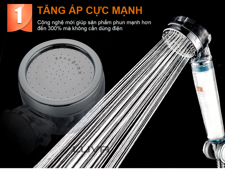 Vòi Sen Tăng Áp Ss11 Tiết Kiệm Nước Chất Liệu Nhựa ABS Chống Ăn Mòn, Chịu Nhiệt Tốt - Hàng Nhập Khẩu