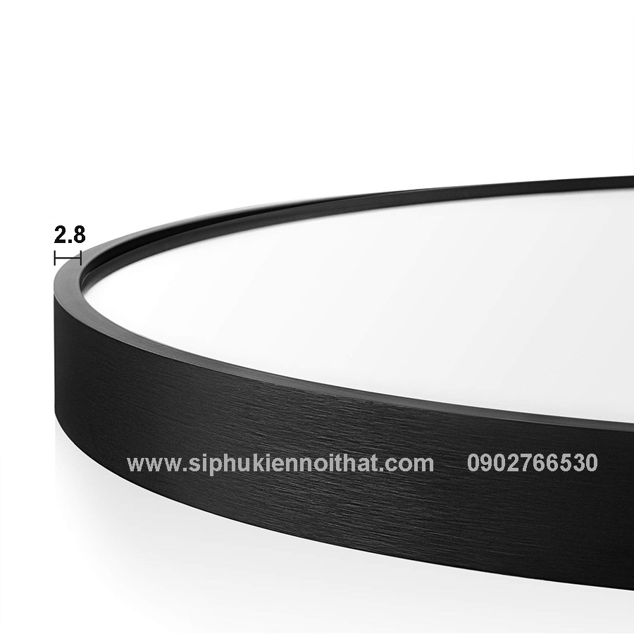 Gương Tròn Khung Nhôm Mạ Màu Đen TT-070