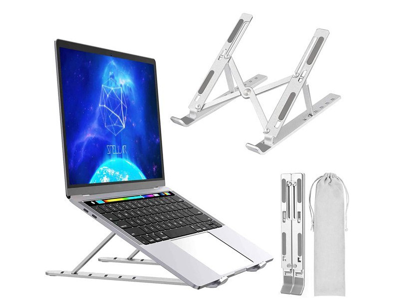 Giá Đỡ Laptop Hợp Kim Nhôm Cao Cấp Có Thể Gấp Gọn, Giúp Tản Nhiệt Laptop, dành cho Macbook, Máy Tính Xách Tay. 07 Vị Trí Điều Chỉnh Góc Độ. Hàng Chính Hãng