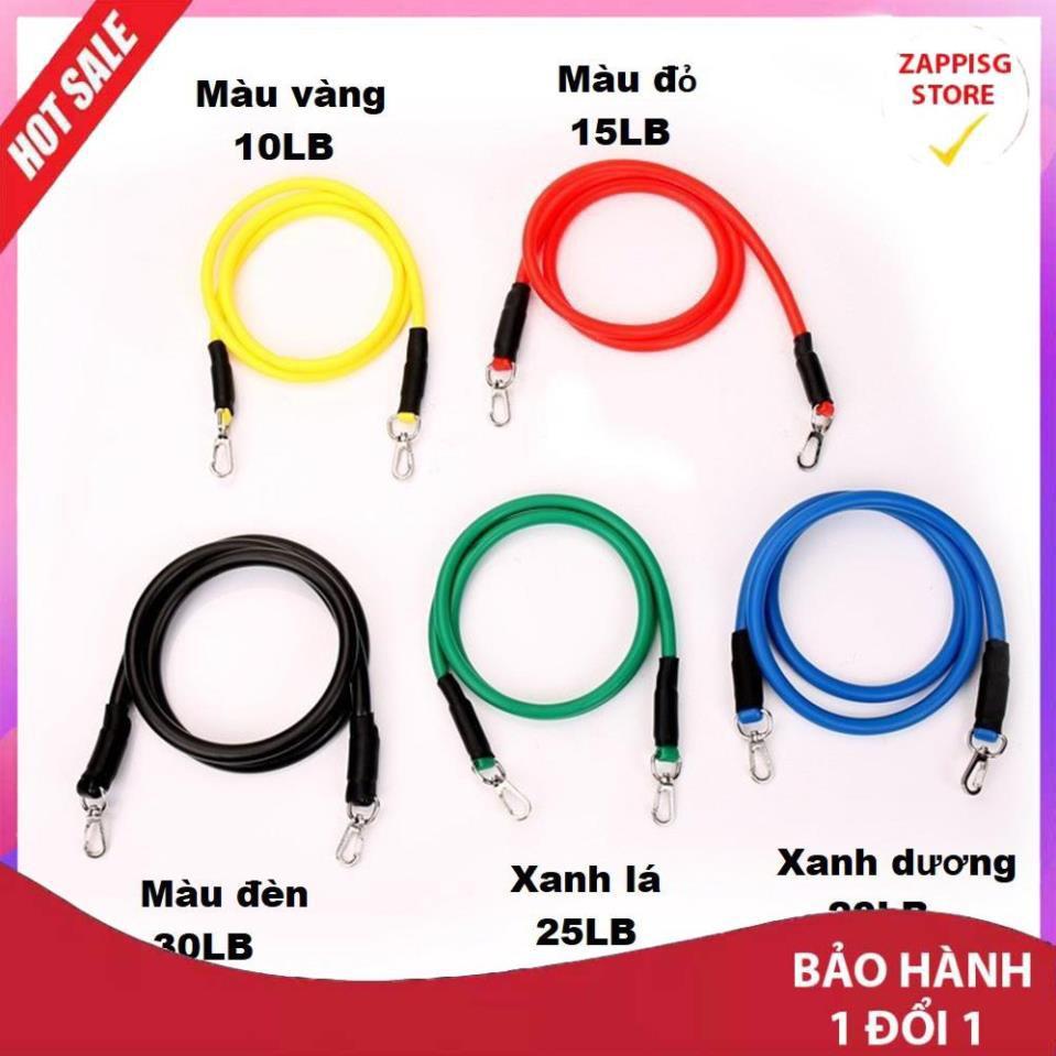 Sale Bộ 5 dây ngũ sắc đàn hồi tập thể hình cao cấp,dây kháng lực - dụng cụ tập gym - thể thao- Bảo hành 1 đổi 1