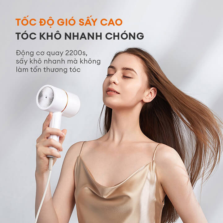 Máy sấy tóc mini tạo kiểu công suất lớn 2000W sấy khô nhanh, máy sấy tóc cầm tay 2 chế độ - Tặng kèm đầu sấy tóc tạo kiểu