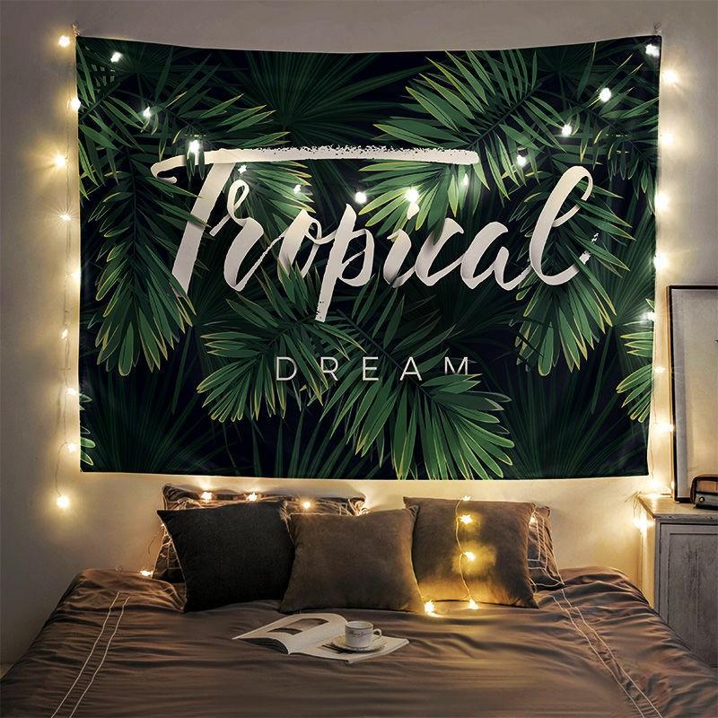 Tranh vải treo tường Decor phòng ngủ Nhiệt đới và Đại dương, tấm thảm treo tường dễ thương