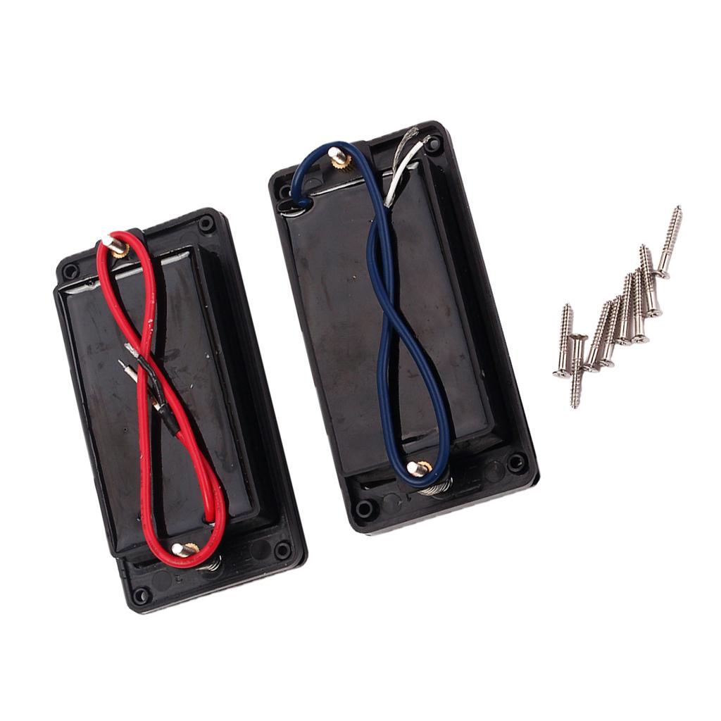 2 Chiếc Gọng Đen Kín Cuộn Dây Cổ Cầu Humbucker Bán Tải dành cho Phần Guitar