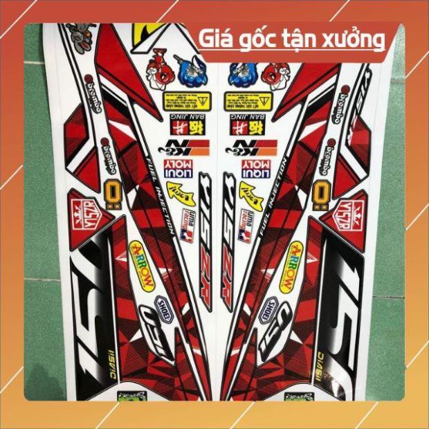 Tem rời exciter 150 y15zr đỏ đen 2019