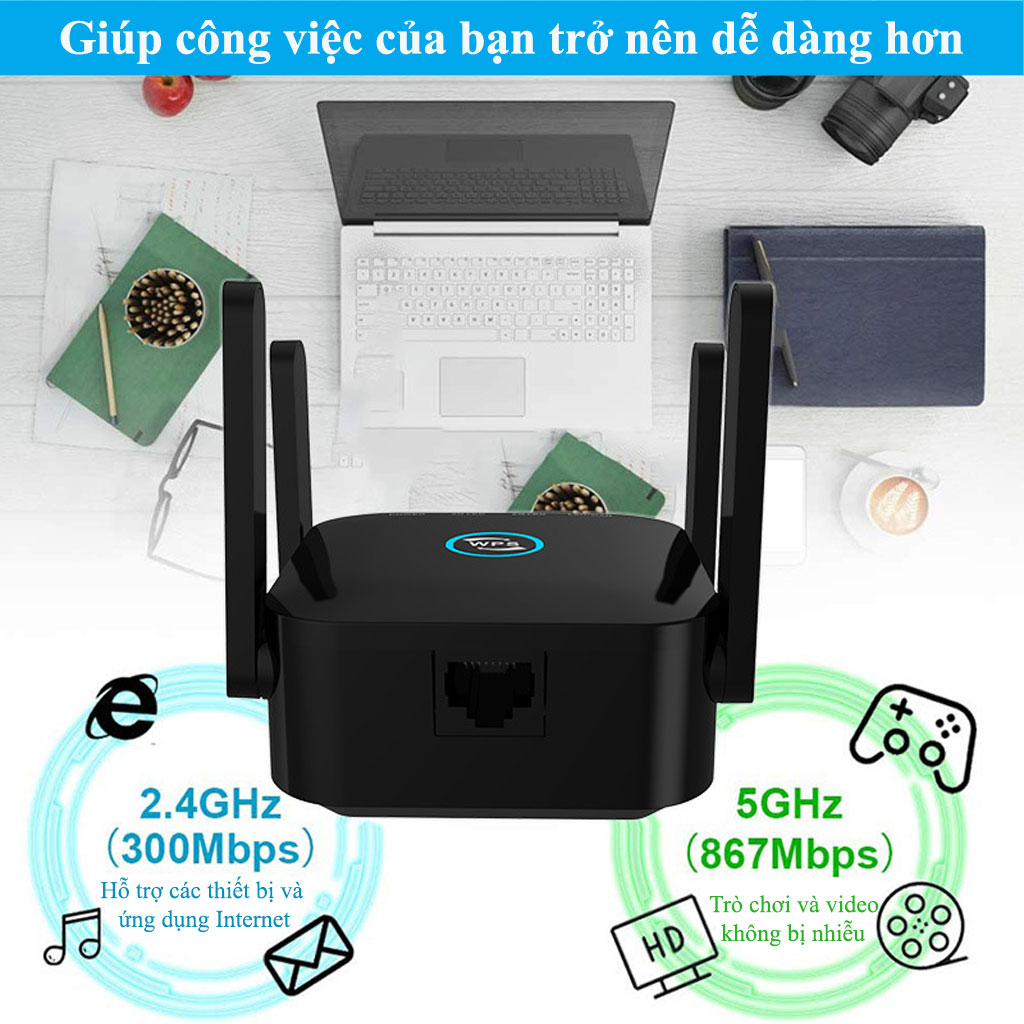 Bộ kích sóng Wifi 5G PIX-LINK LV- AC24 Pro Tần Số Kép AC 1200 Mở Rộng Vùng Phủ Sóng Thêm 50m cực Khỏe - Hàng Chính Hãng