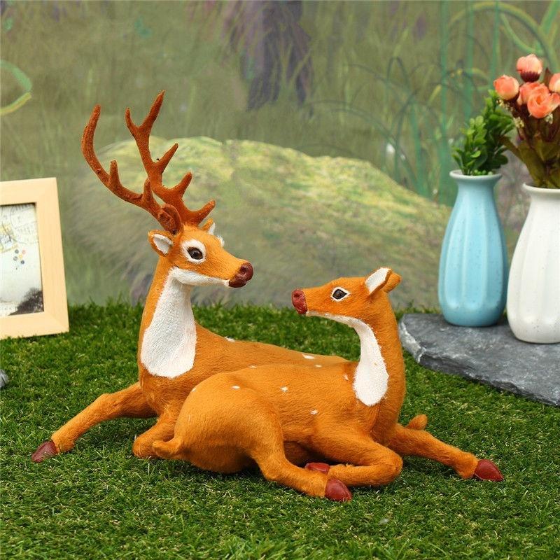 Mô Hình Tuần Lộc Nhồi Bông 15 / 25cm Trang Trí Giáng Sinh / Năm Mới