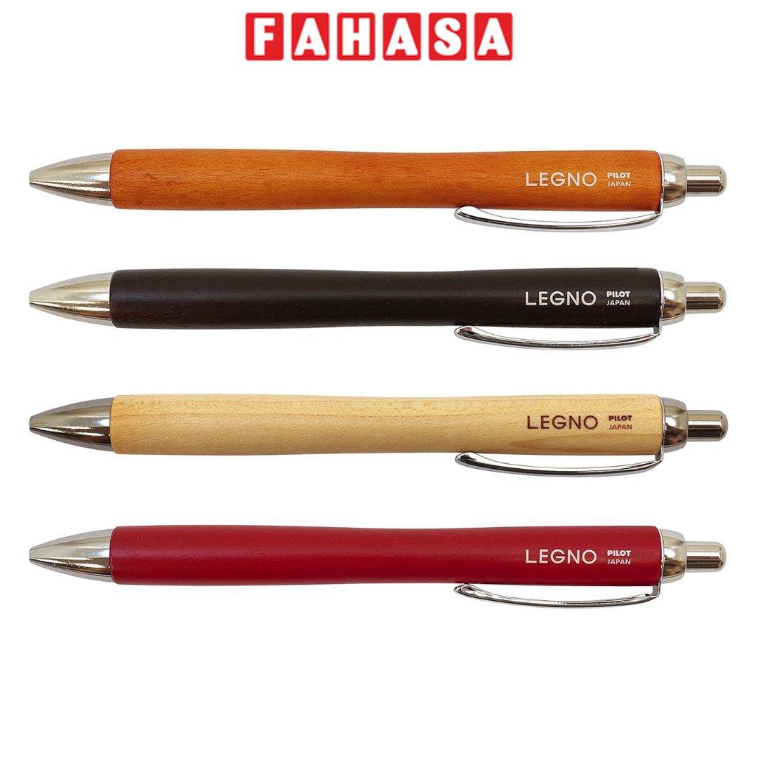 Bút Bi Ký Legno 0.7 mm - Pilot BLE-1SK-R - Mực Đen - Thân Gỗ Đỏ Kèm Hộp Ngũ Hành Và Túi