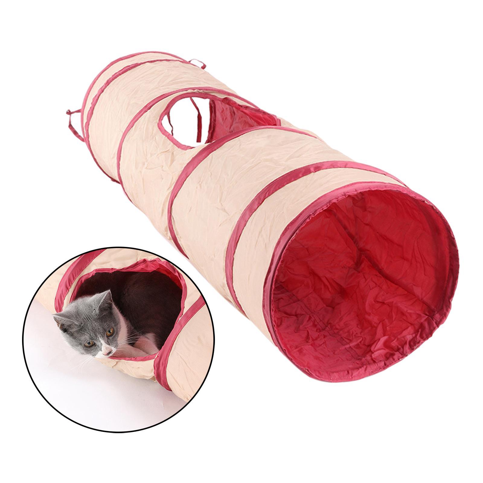 Cat Tunnel Hideout Puppy Small Animals Indoor Rat Rabbit Foldable Guinea