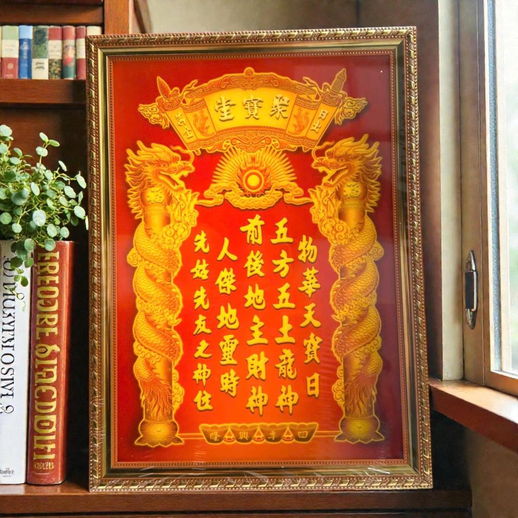 Bài vị trúc chỉ RỒNG VIỆT cao cấp, phù điêu rồng tinh xảo với và không có đèn, chất lượng cao