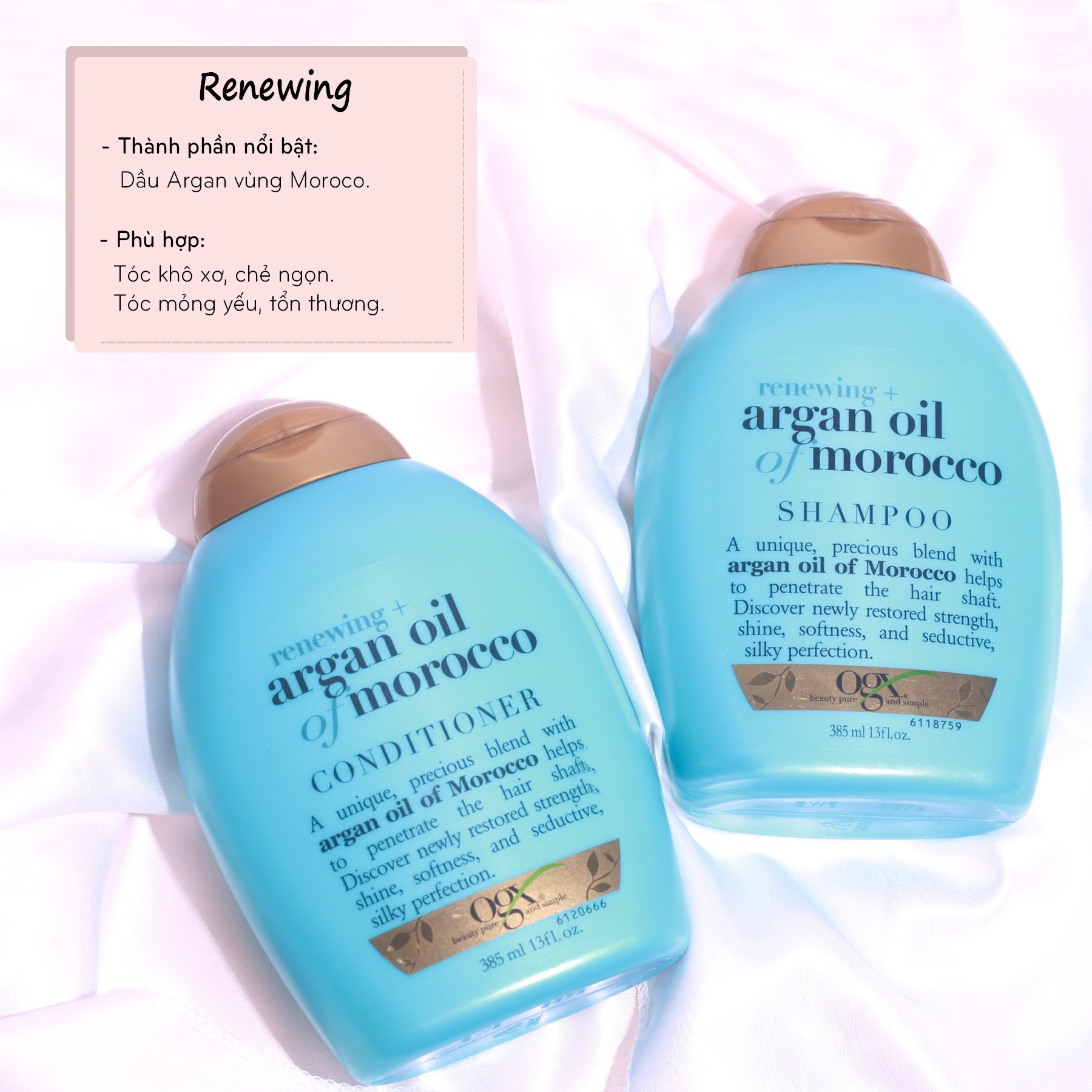 Dầu Gội OGX Renewing + Argan Oil Of Morocco Shampoo 385ml