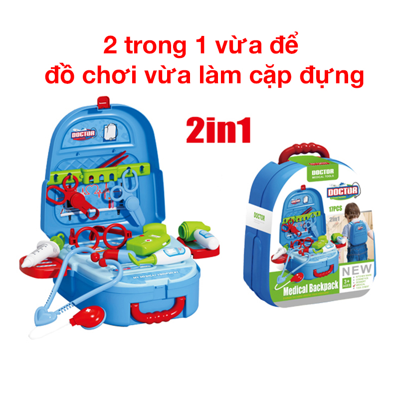 Bộ đồ chơi bác sĩ KAVY kèm cặp đựng tiện lợi, giúp bé nhận biết dụng cụ, quan sát học hỏi