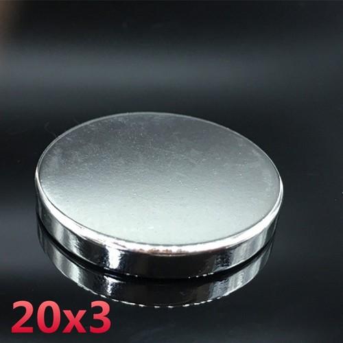 Nam châm viên trắng đất hiếm 20x3mm
