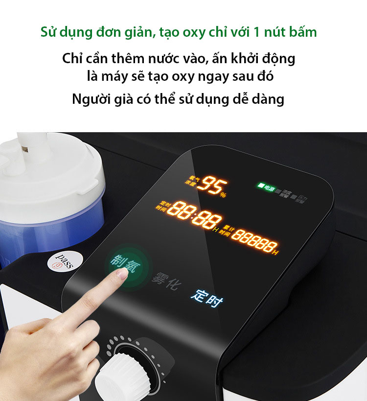 Máy Tạo Oxy Owgels - Hàng Chính Hãng - Công Nghệ Đức - Dung Tích 5L -Tiêu Chuẩn Y Tế 96% + Tặng Máy Đo Nồng Độ Oxy Trong Máu Đeo Ngón Tay Phiên Bản 2021