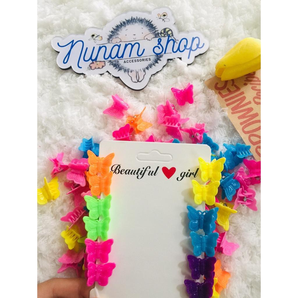 Set 50 kẹp tóc càng cua mini hình bướm nhiều màu phong cách hàn quốc - Nunam shop