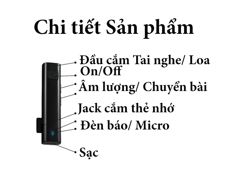 Thiết bị chuyển đổi loa thường thành loa Bluetooth V4.1 tặng kèm Jack 3.5 PF98 Trắng