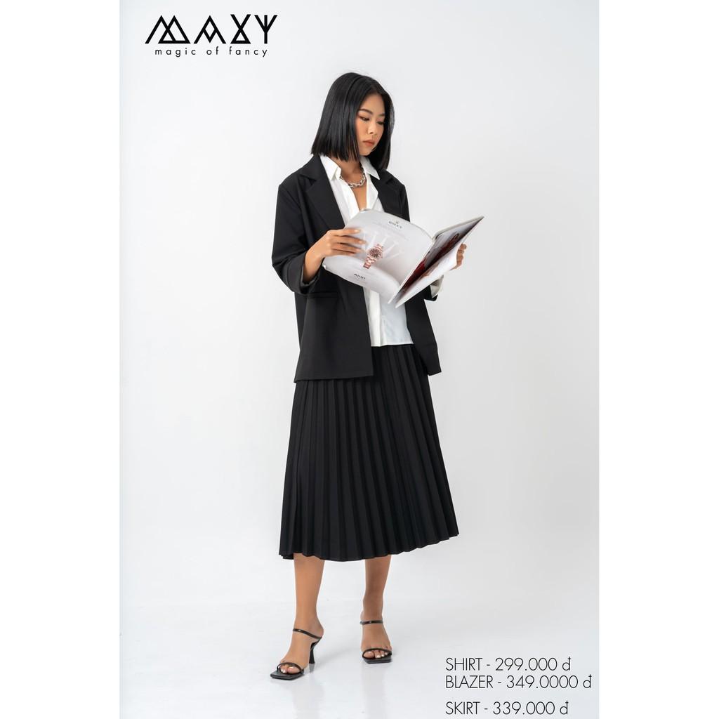 Áo khoác blazer phong cách Hàn Quốc black blazer Maxy Workshop