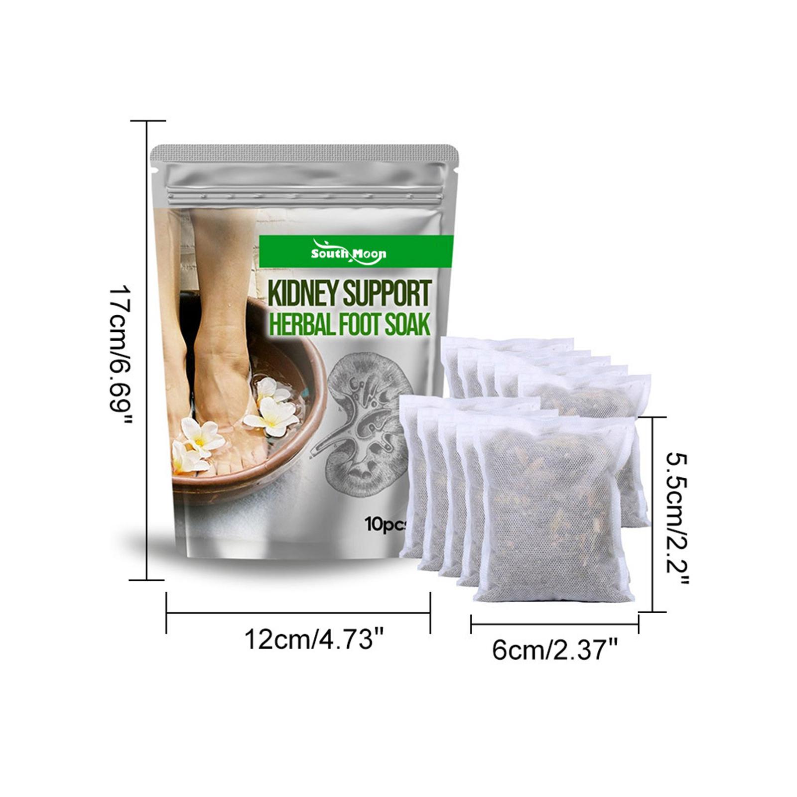 South Moon 10Pcs Lymphatic Drainage Foot Soak Mild Herbal Stimulate Detoxfication Foot Bath Bags