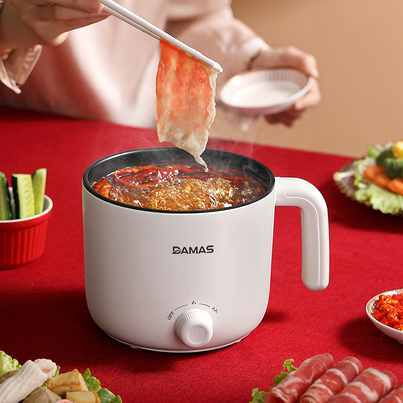 Nồi Điện Đa Năng Hiện Đại Damas DK8012 - Thiết Kế Thông Minh Đa Chức Năng, Nấu lẩu, Luộc, Hấp, Xào,... Chất Liệu Inox Cao Cấp - Hàng Nhập Khẩu