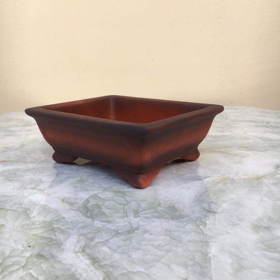 Chậu bonsai Chữ nhật mini đất nung gốm Bát tràng 1 size BM-103