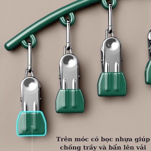 Móc Treo Đồ Lót Quần Áo, Bộ 10 Móc Kẹp Vớ Chống Trượt Có Móc Khóa Chống Trượt Siêu Tiện Ghim Đ